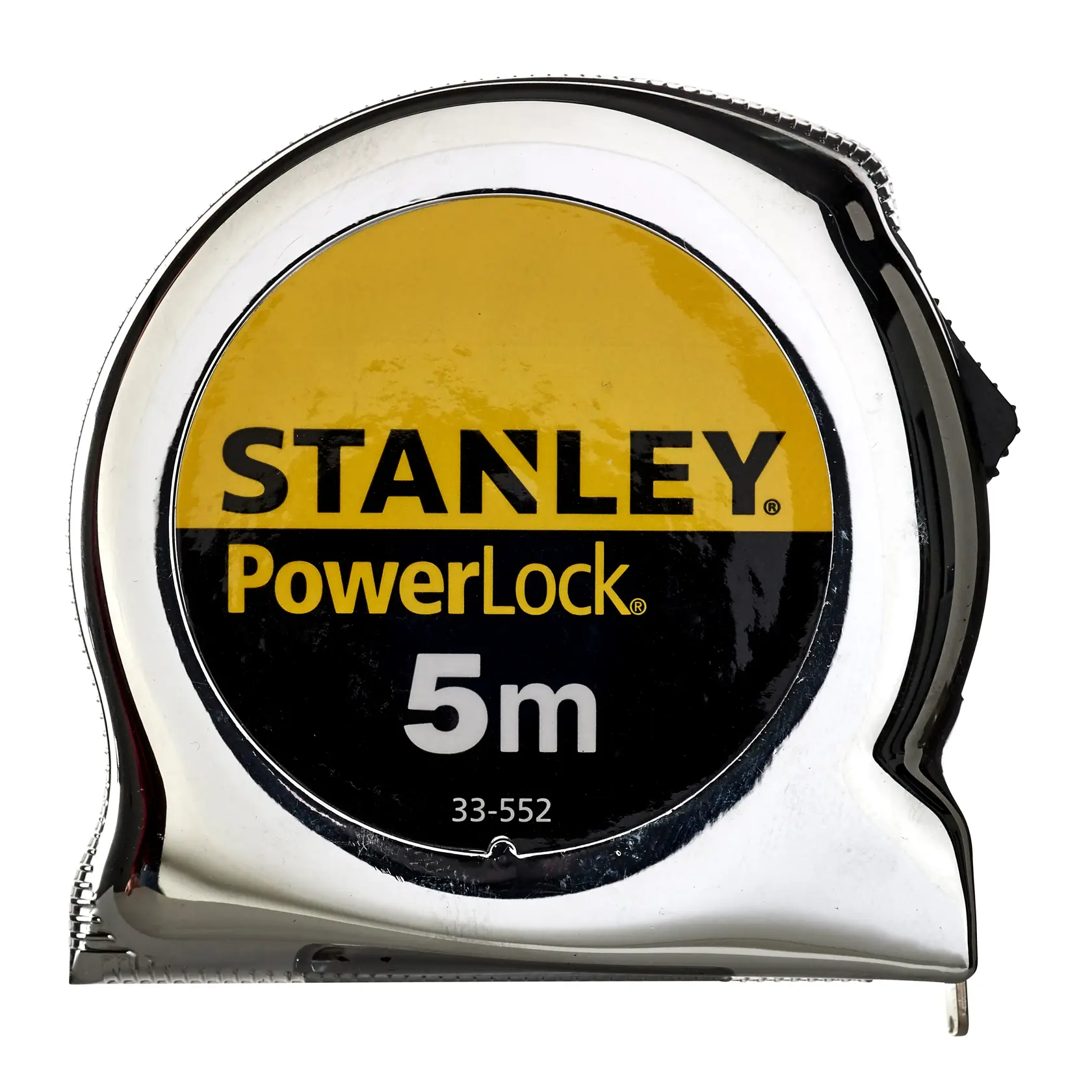 Stanley PowerLock tape measure, 5 meters, metallic case, product code 33-552.