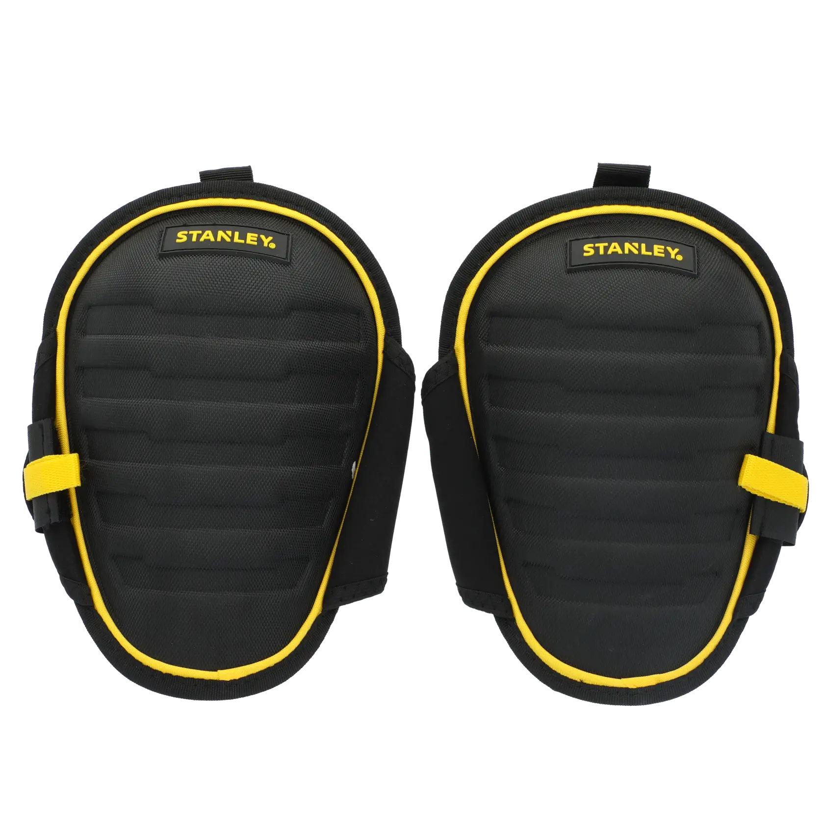 STANLEY FMST82959-1 black and yellow knee pads, pair, front angle, protective gear