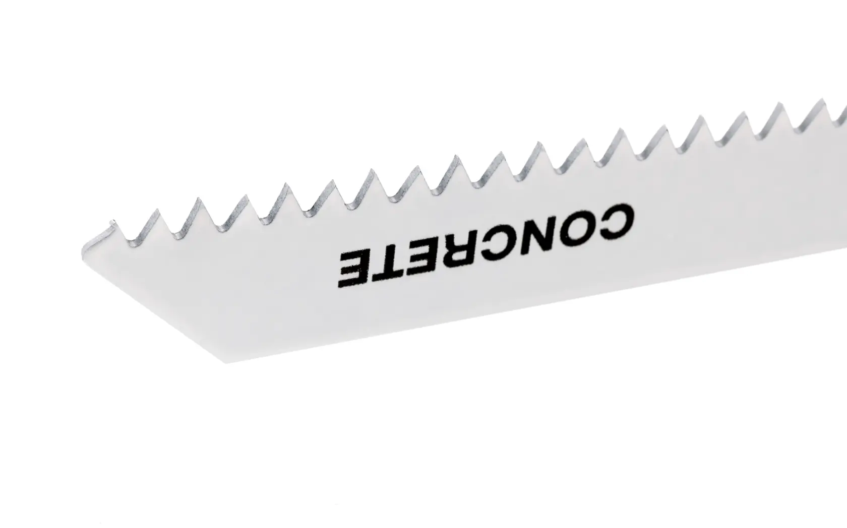 STANLEY STA24082 concrete saw blade with jagged teeth, side angle on white background.