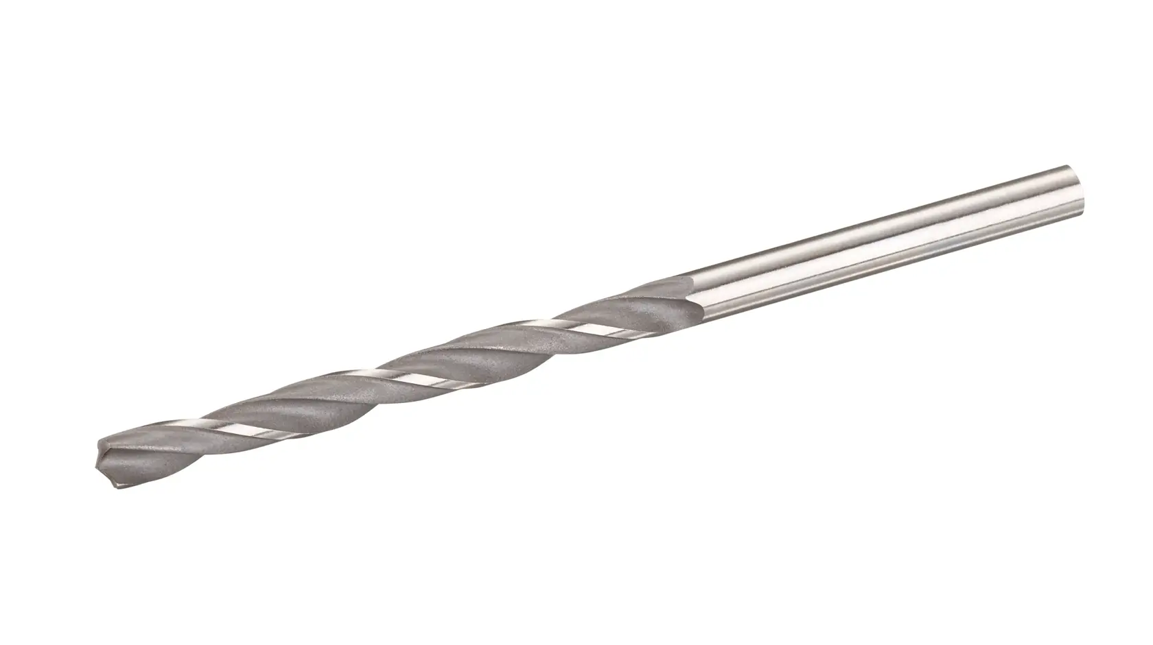 STANLEY STA50706 metal drill bit, silver, standard spiral design, photography, angled view on white background.