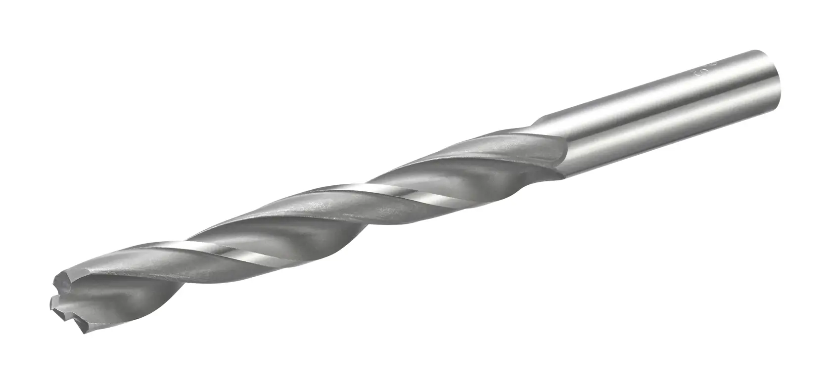 STANLEY STA51118 metal drill bit, side angle on white background, silver color, spiral design.