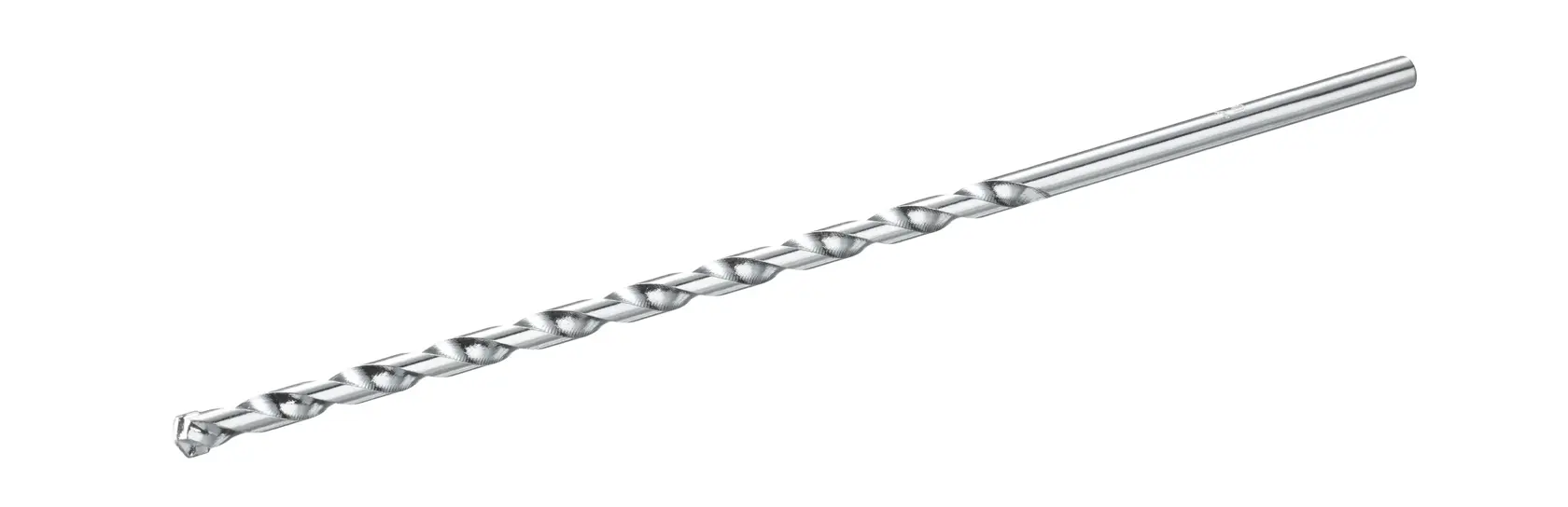 STANLEY STA53000 masonry drill bit, silver, side angle photography on white background.