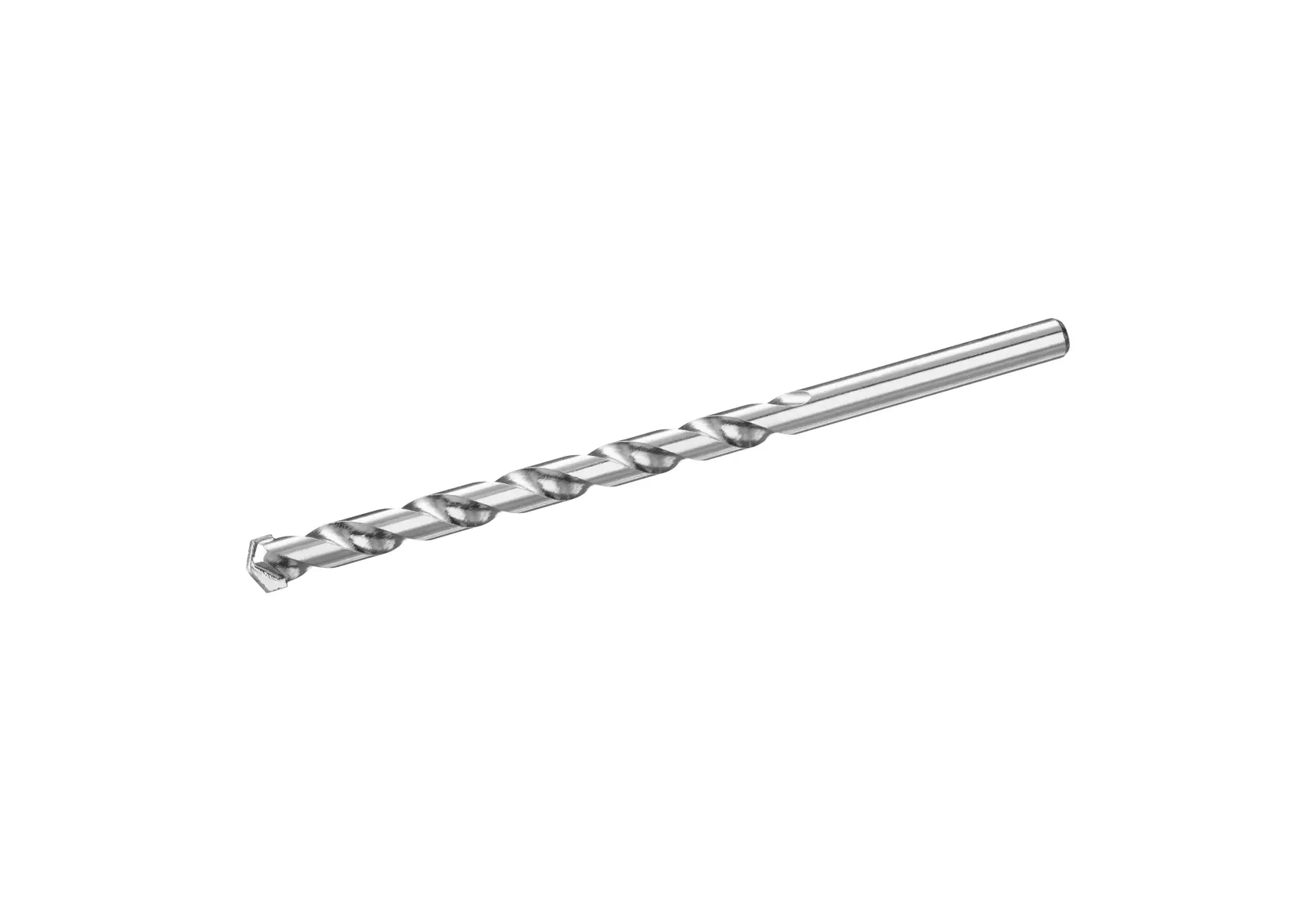Photo of STANLEY STA53020 masonry drill bit, silver color, shown angled on white background.