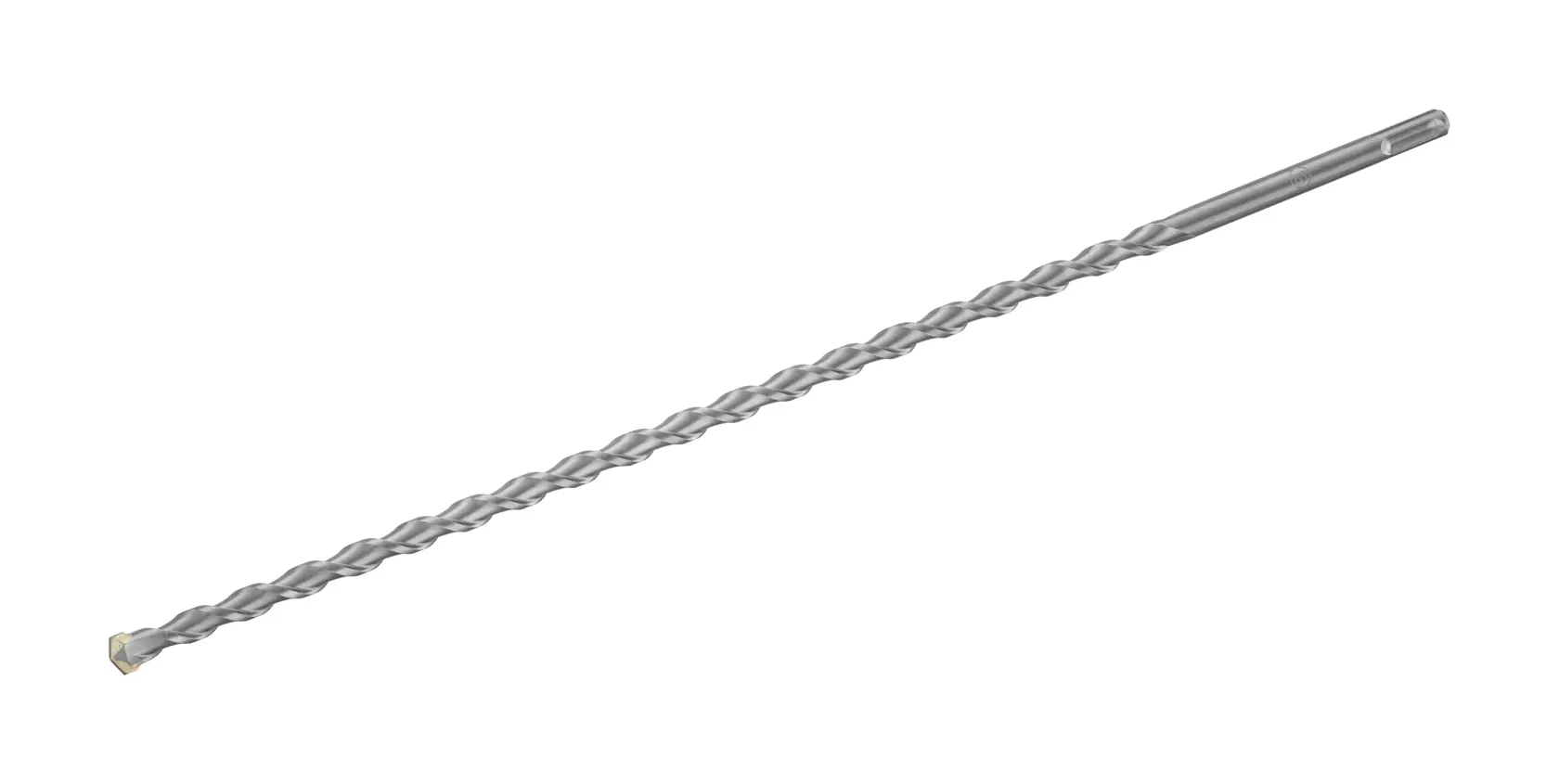 STANLEY STA54122 masonry drill bit with spiral design, side angle, silver finish, on white background.