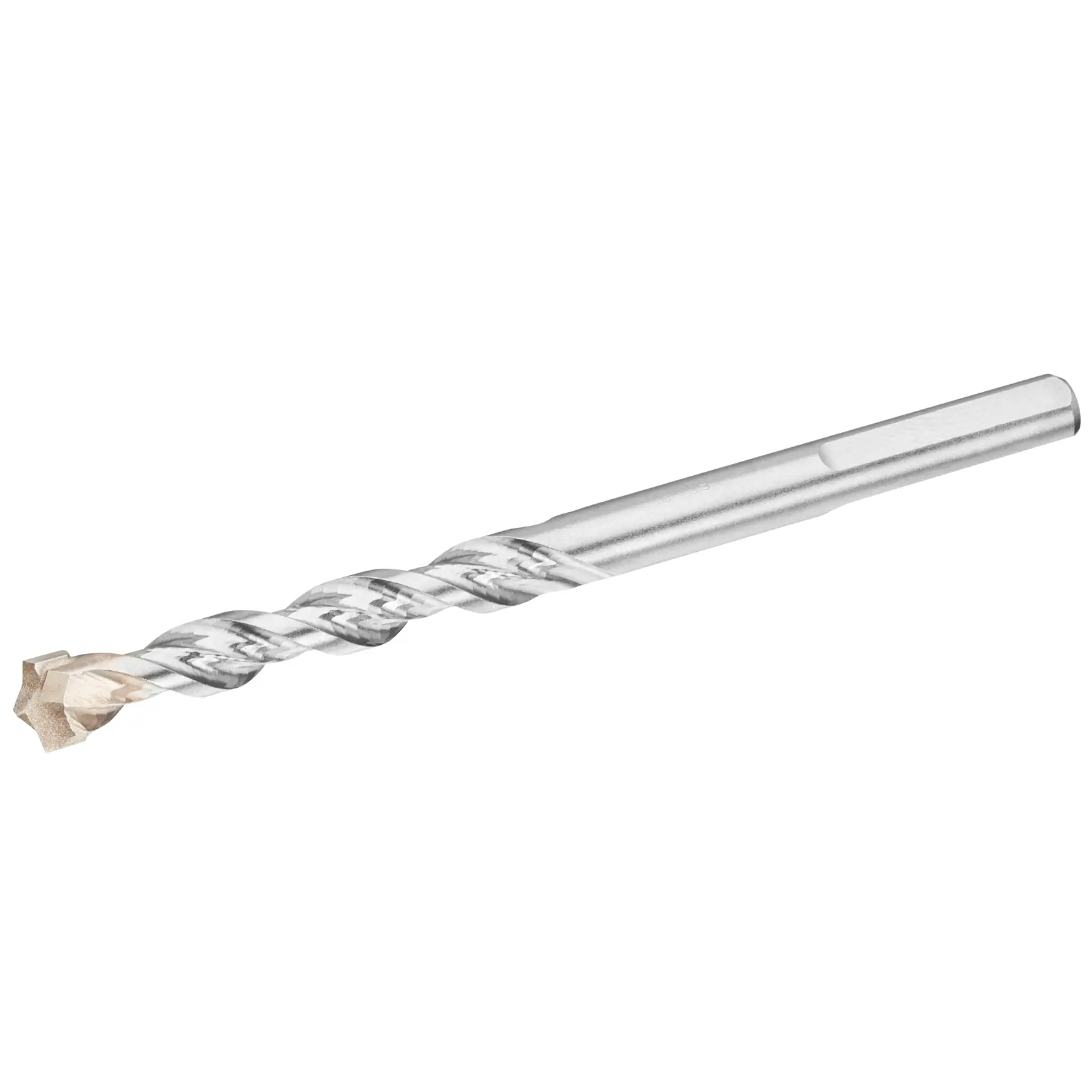 STANLEY STA58551 silver masonry drill bit, side angle photo on white background.